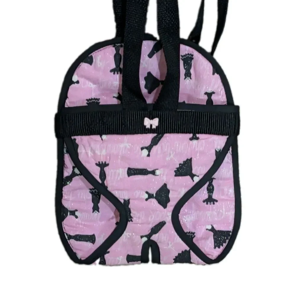 Pink Dress Dog Pet Cat Carrier Backpack Adjustable Front Legs Out Travel Bag